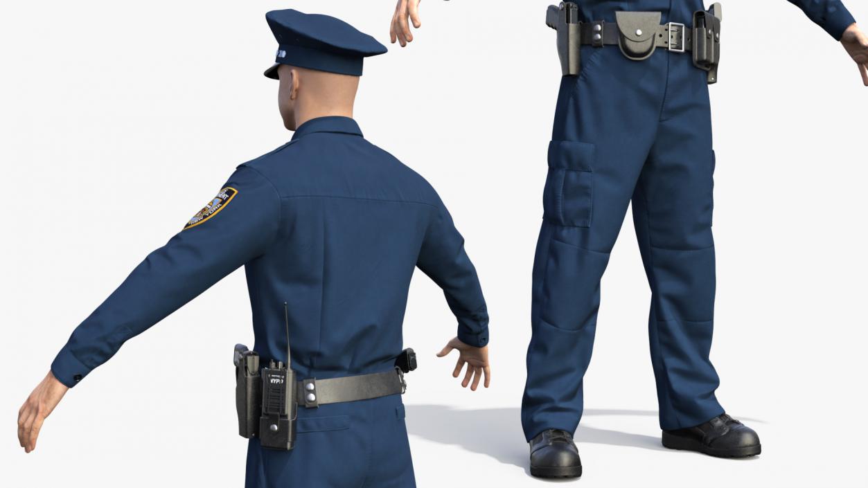 3D model NYPD Cop T-Pose