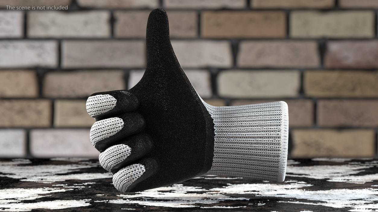 3D model Safety Work Gloves Rigged