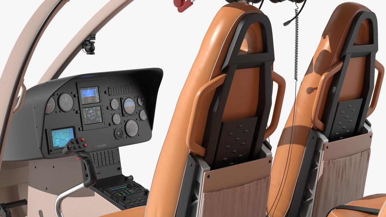3D model Lightweight Helicopter Cockpit