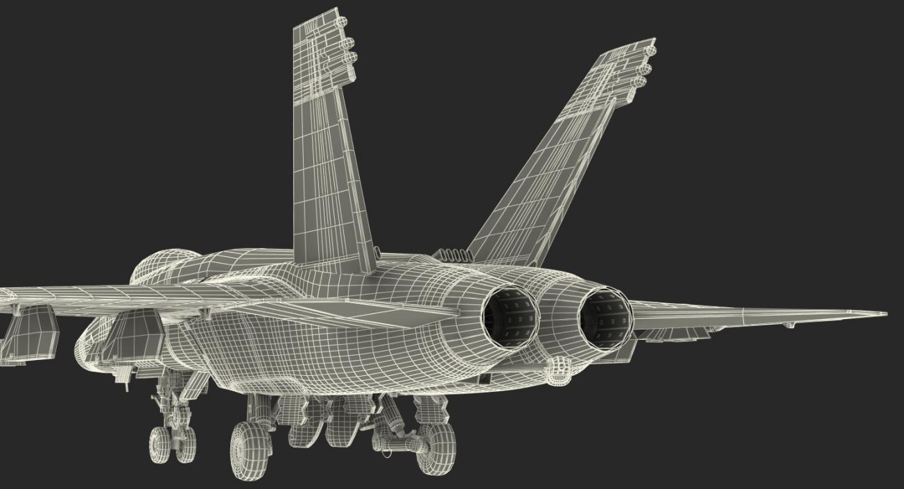 Fighter FA 18EF Super Hornet Rigged 2 3D