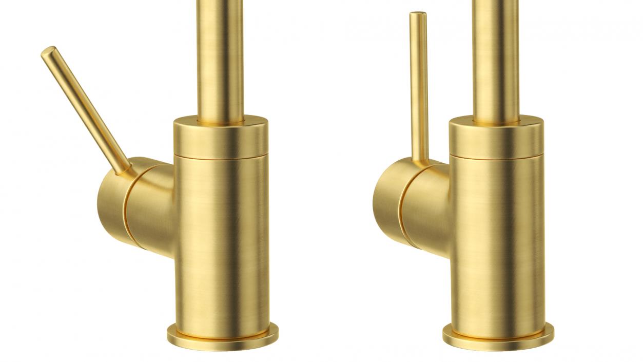 Angular Single Lever Sink Mixer Brass 3D
