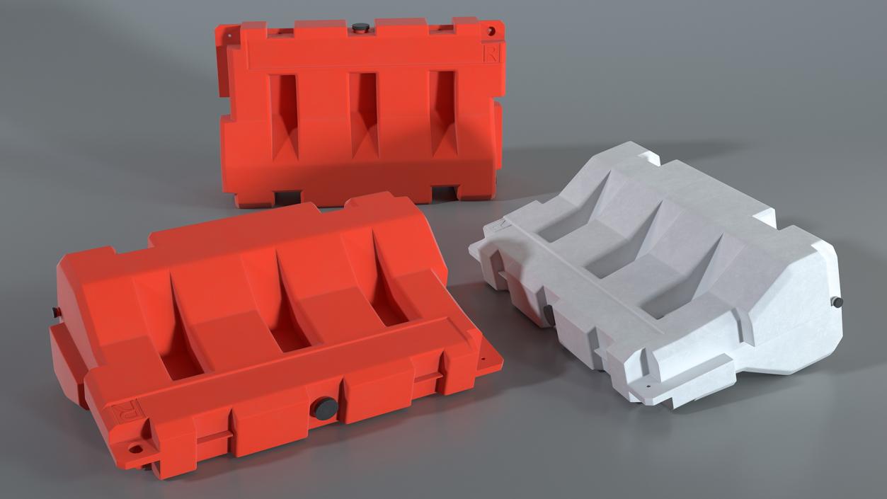 Road Safety Plastic Barricade 3D model