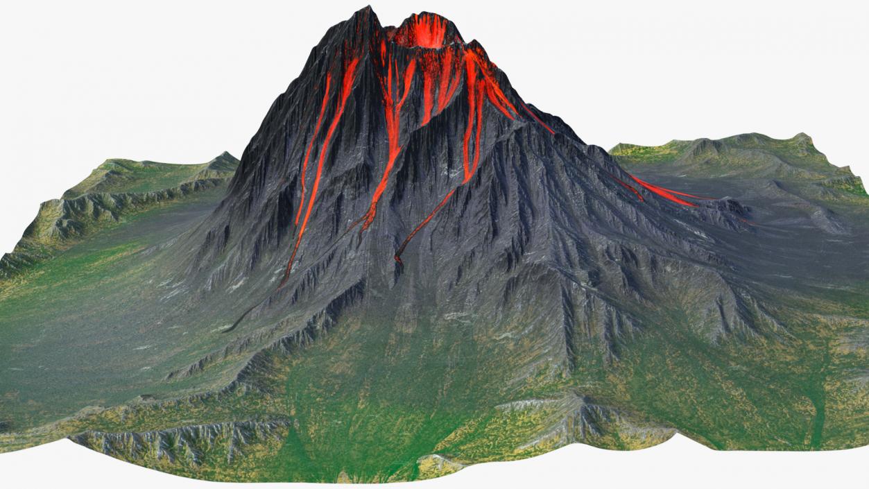 Active Volcano 3D model