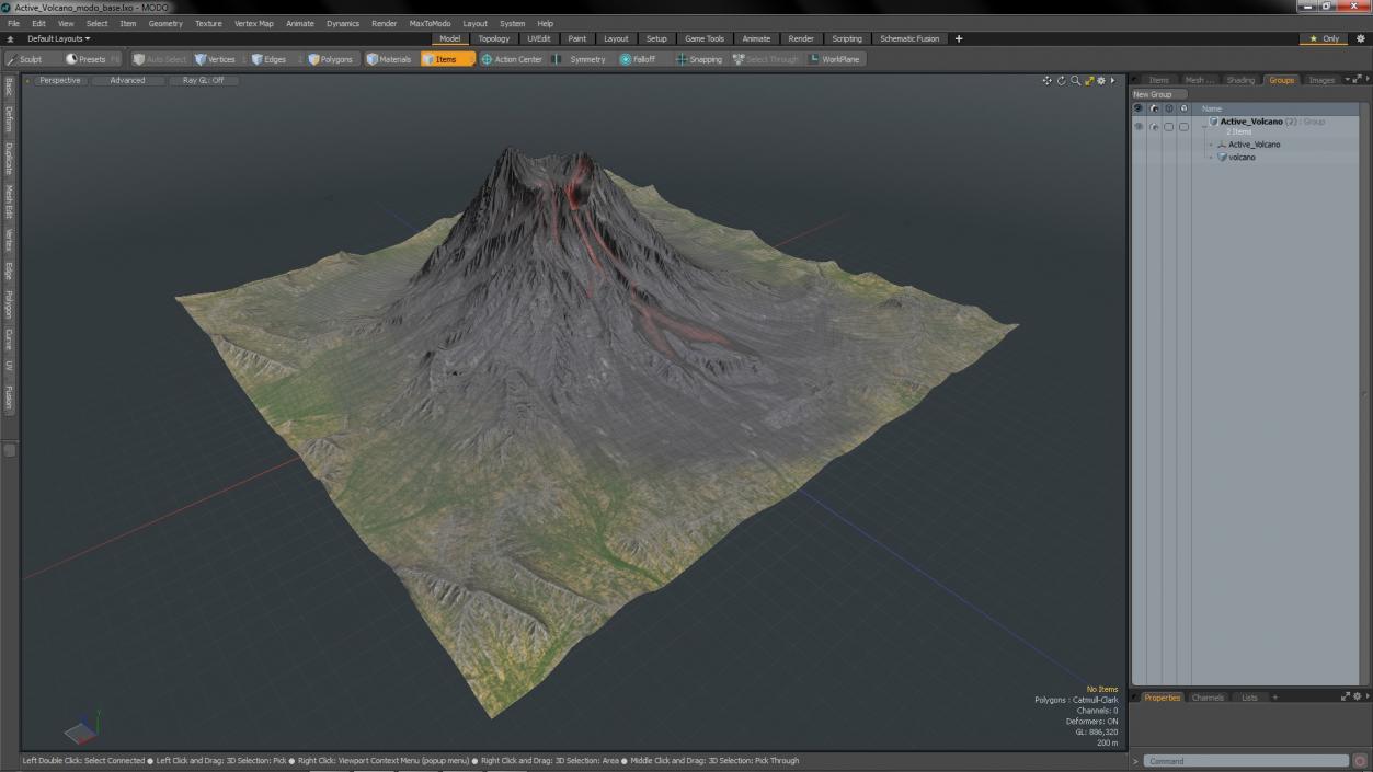 Active Volcano 3D model