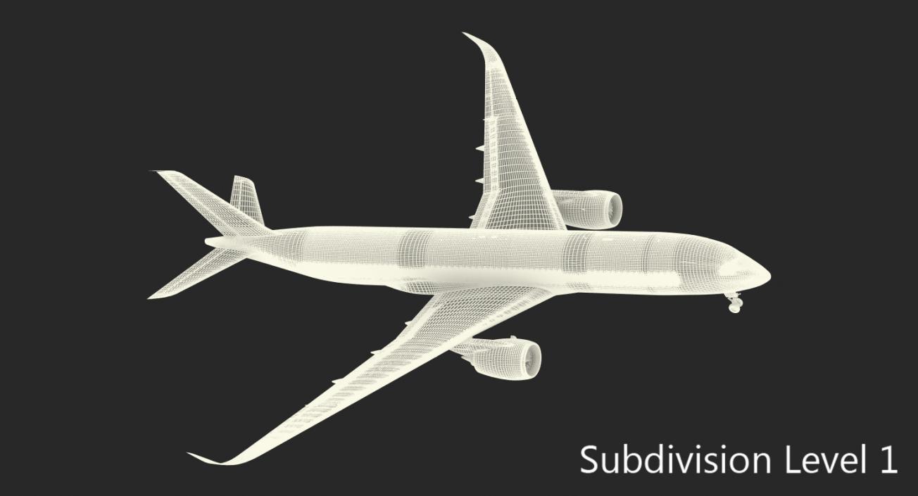 3D model Airbus A350-900 Lufthansa