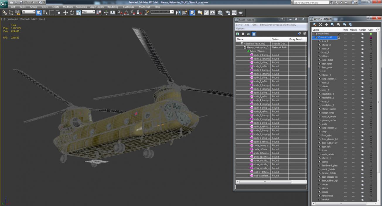 3D model Heavy Helicopter CH-47 Chinook