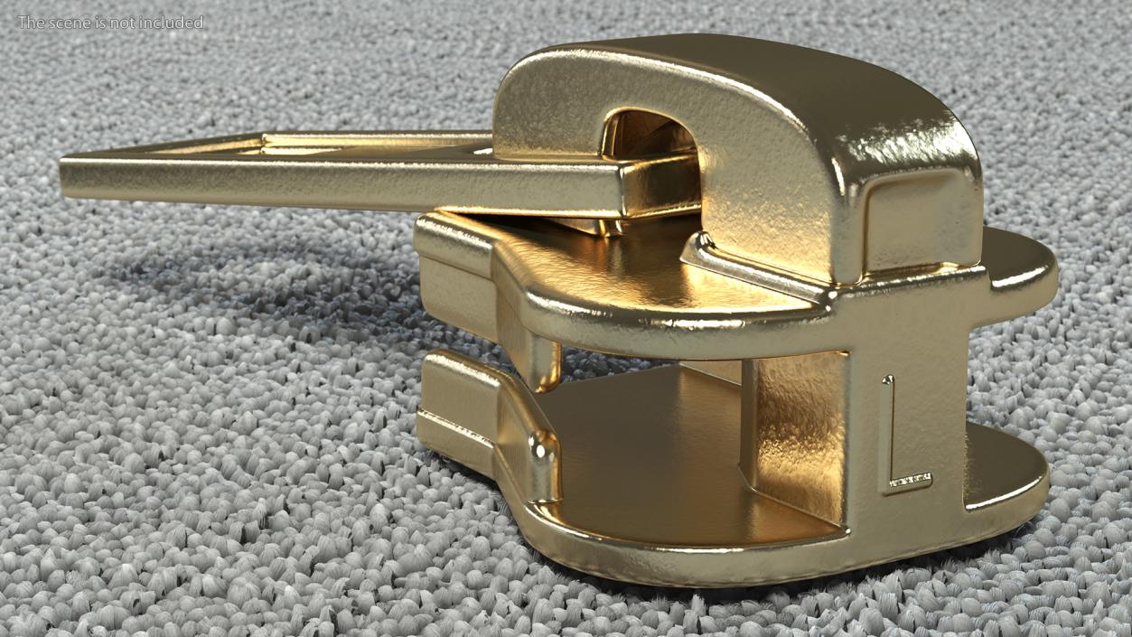3D Gold Zipper Slider model