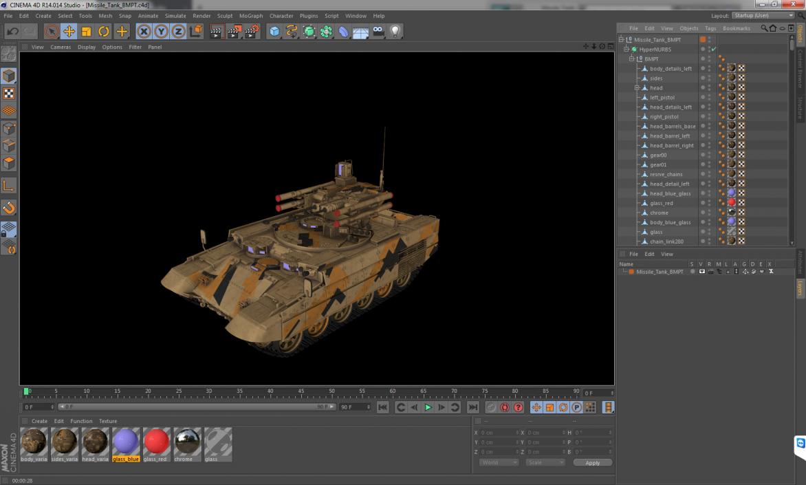 Missile Tank BMPT 3D