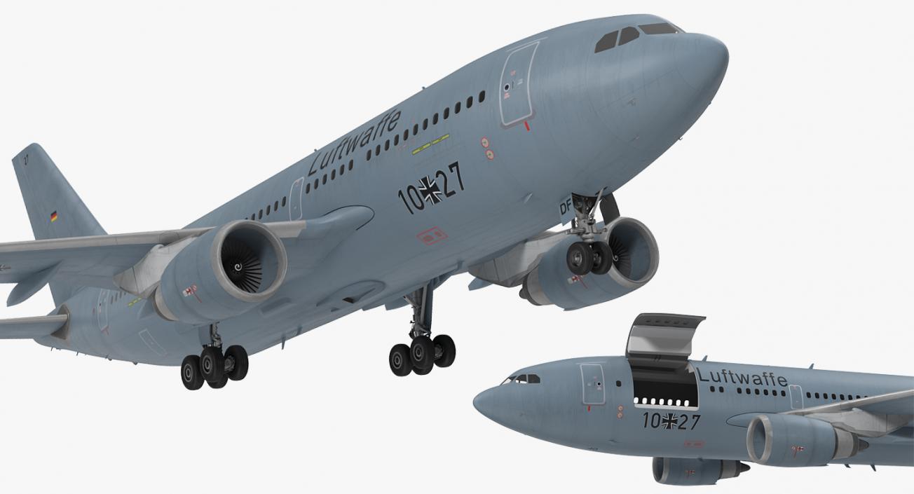 3D Airbus A310 MRTT Multi Role Tanker Transport Luftwaffe Rigged