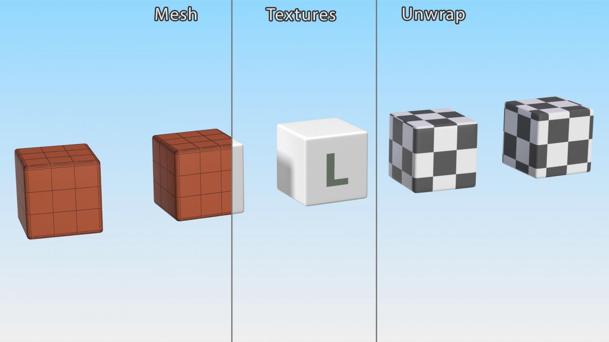 3D Letter Cubes Set