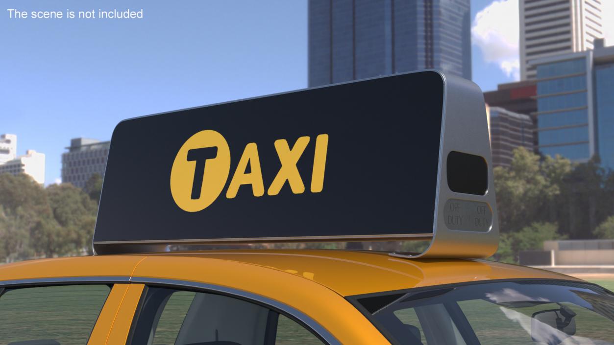 3D model Taxi Sign Black