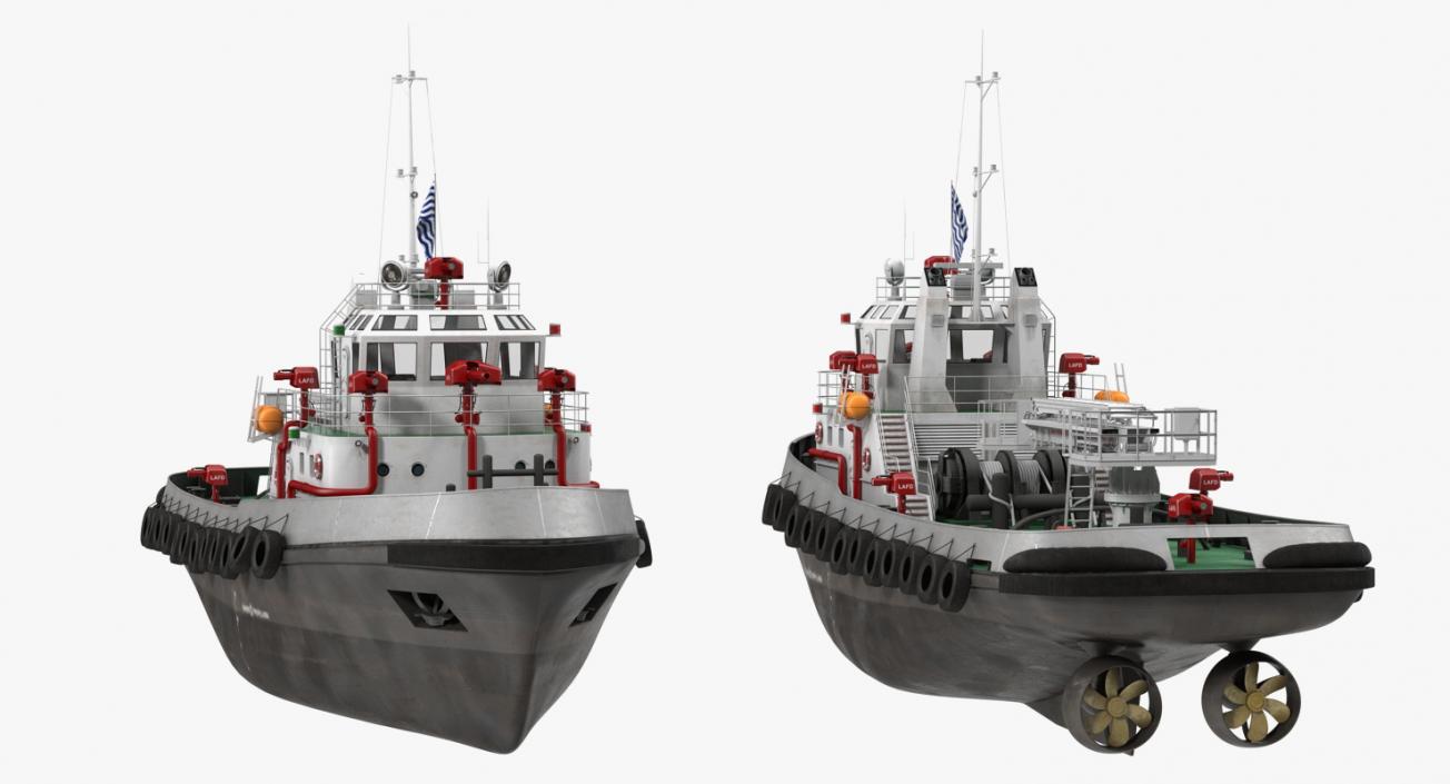 Fire Boat Generic Rigged 3D model