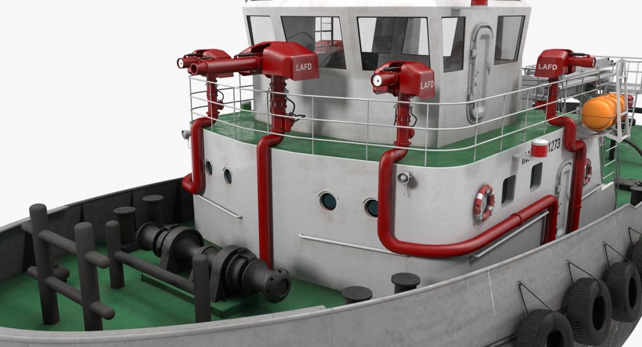Fire Boat Generic Rigged 3D model