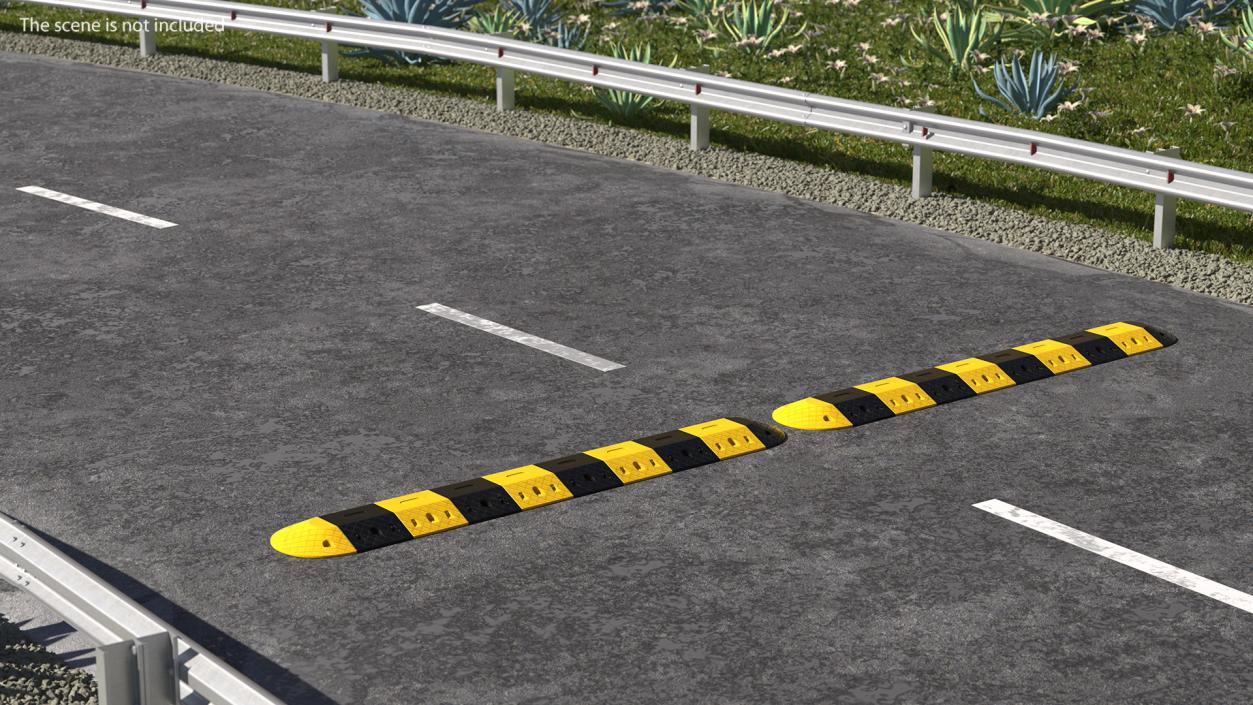 3D Traffic Safety Speed Bump Dusty
