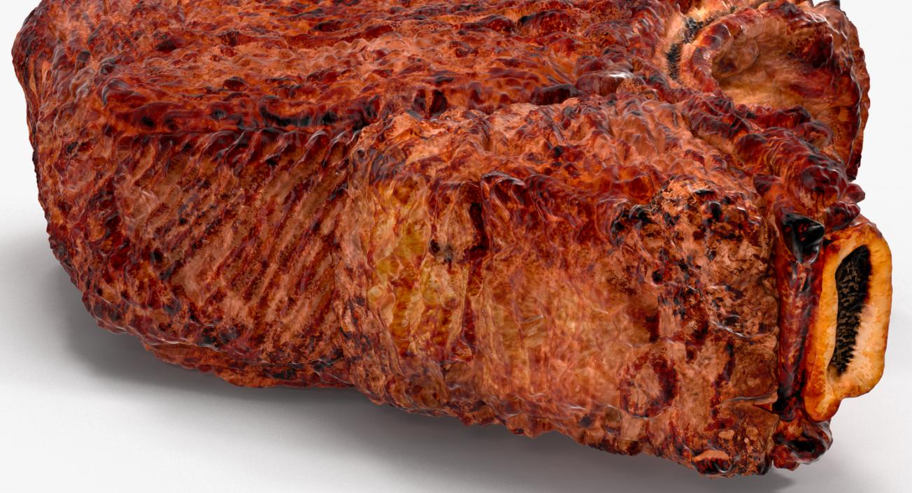 Smoked Bone In Ribeye Steak 3D
