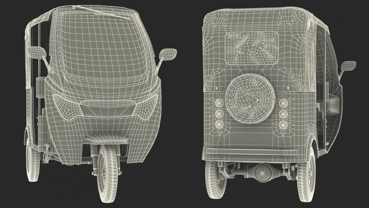 3D Electric Passenger Tricycle Rickshaw