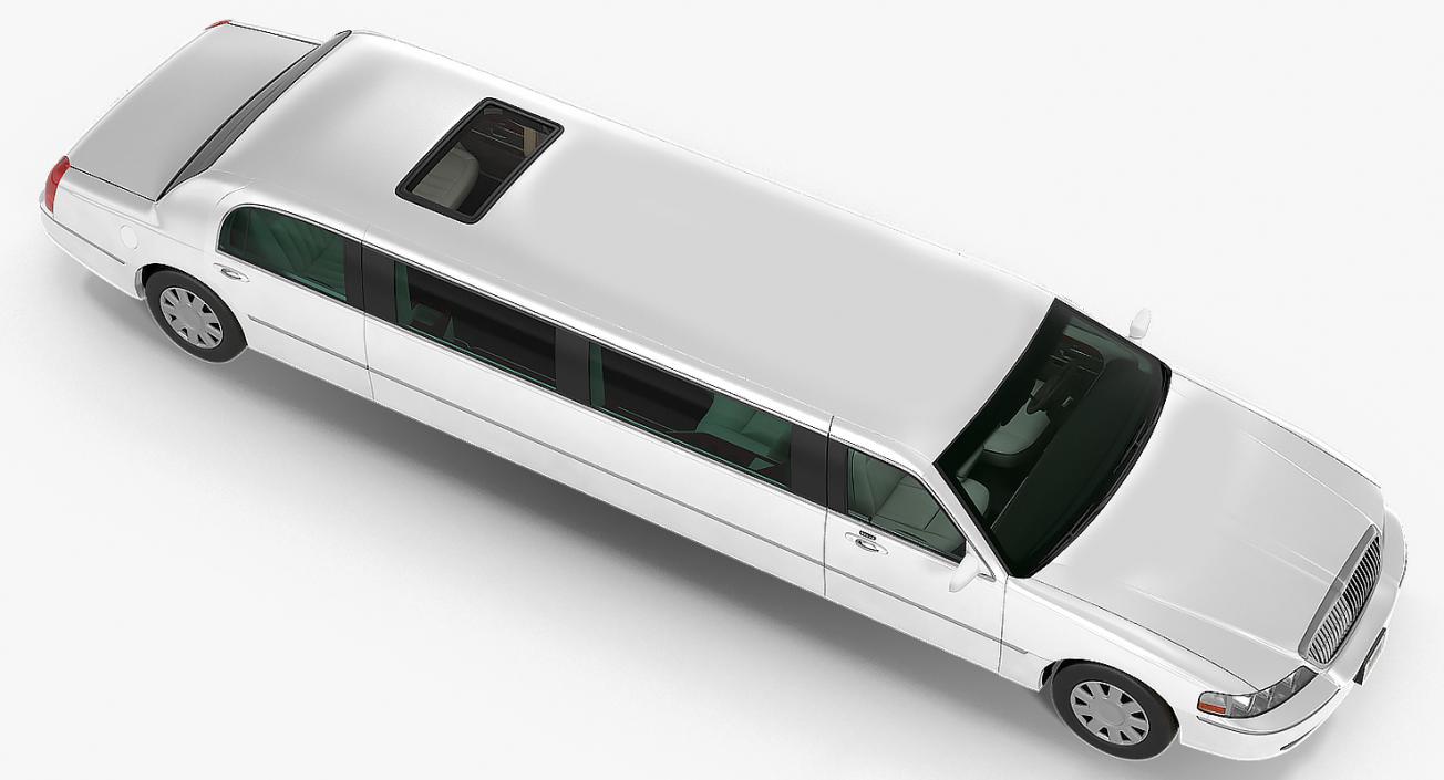 3D Limousine Generic White model