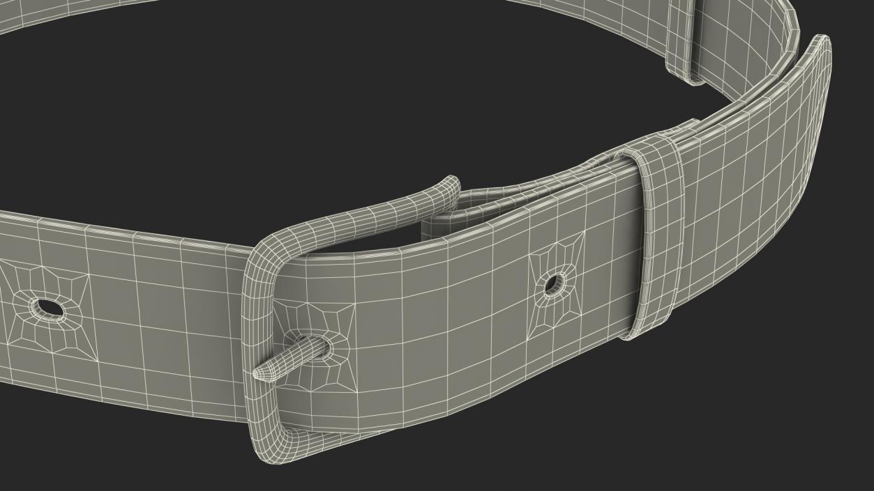 3D Black Crocodile Belt for Men model