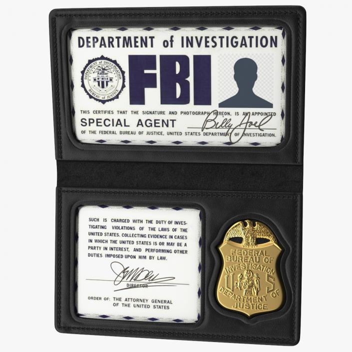 FBI Badge Open 3D model