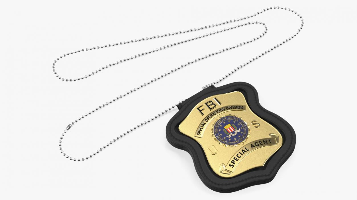 3D model FBI Badge in Leather Case