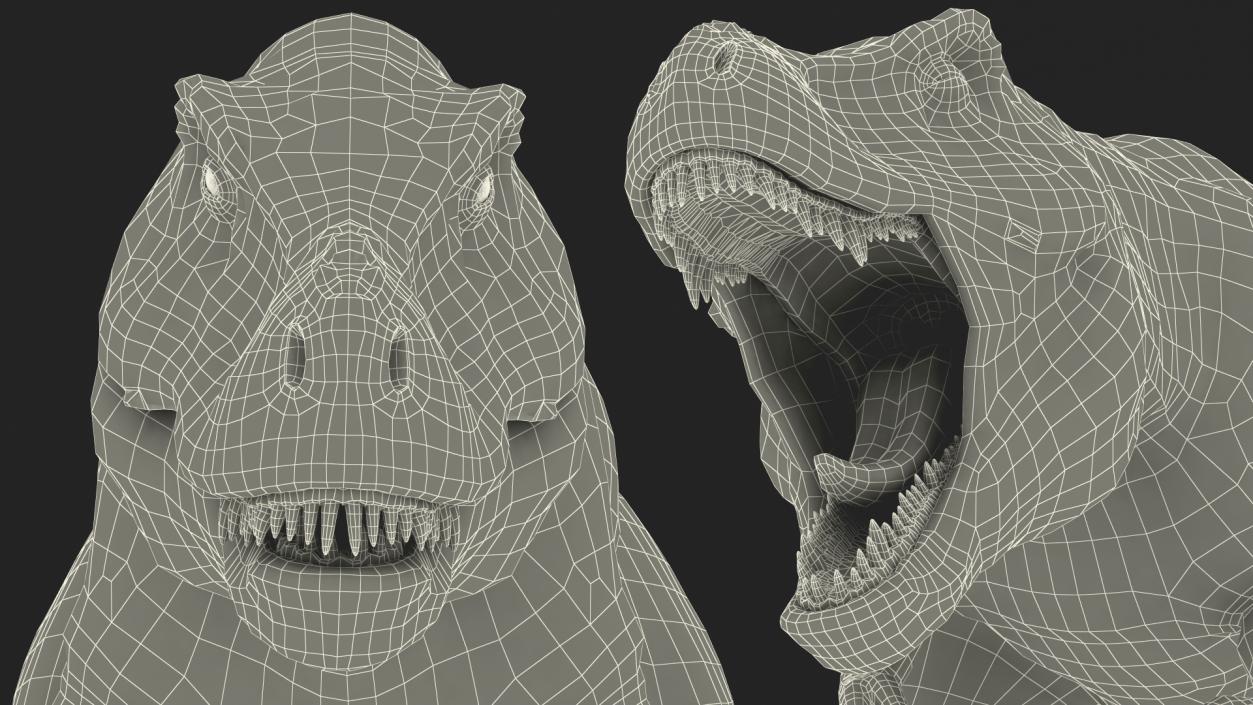 3D Animated Tyrannosaurus Rex Roaring Rigged