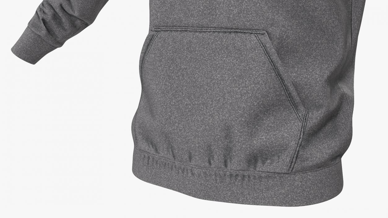 3D Grey Hoodie Nike Raised Hood model