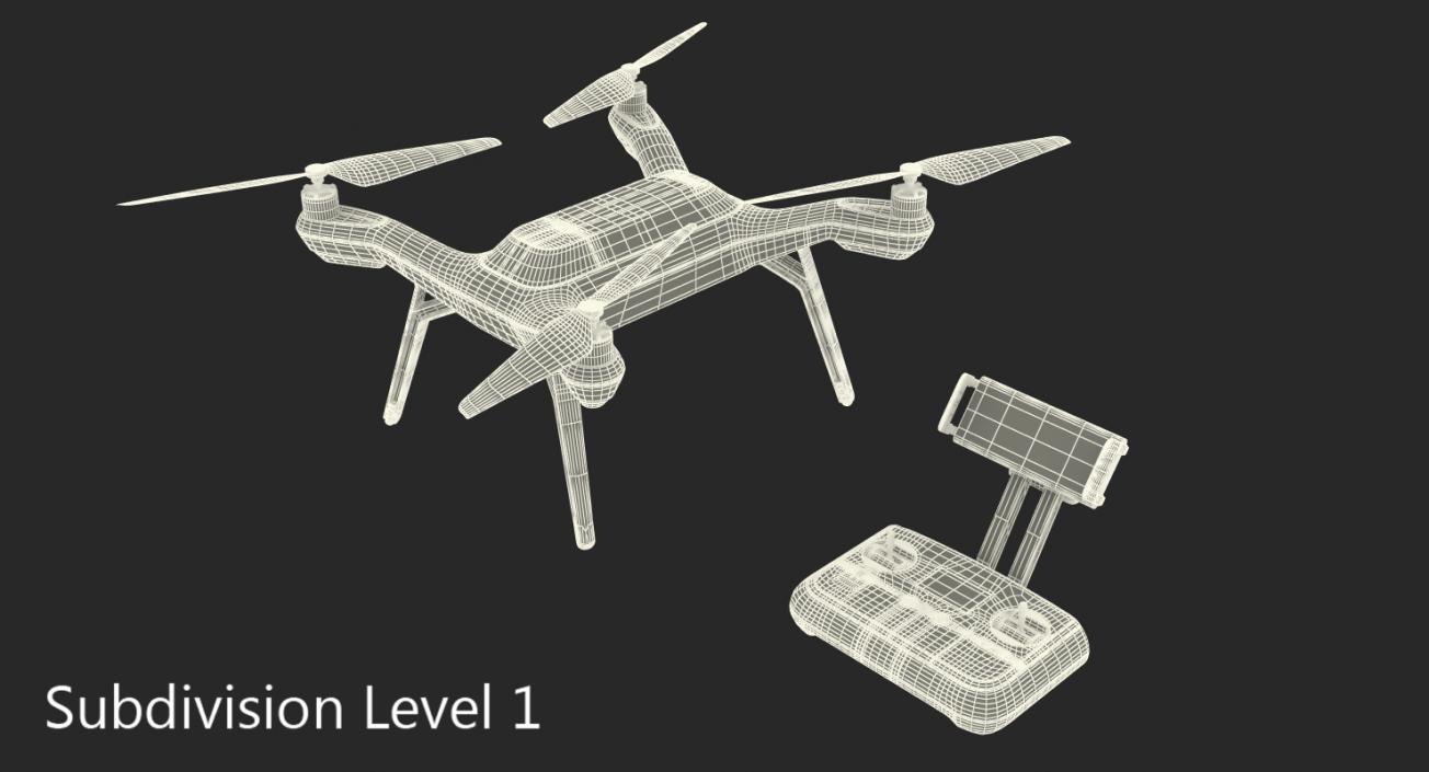 3DR Solo Drone Quadcopter Set 3D model