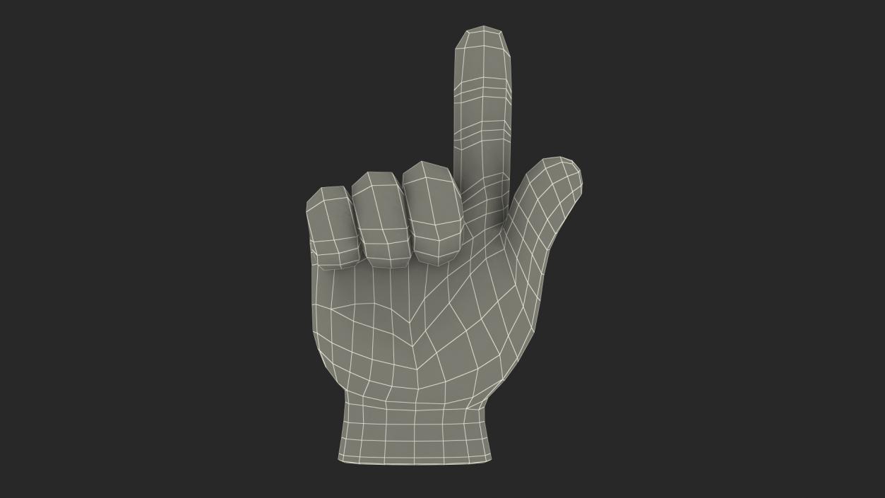 Backhand Index Pointing Up Emoji 3D