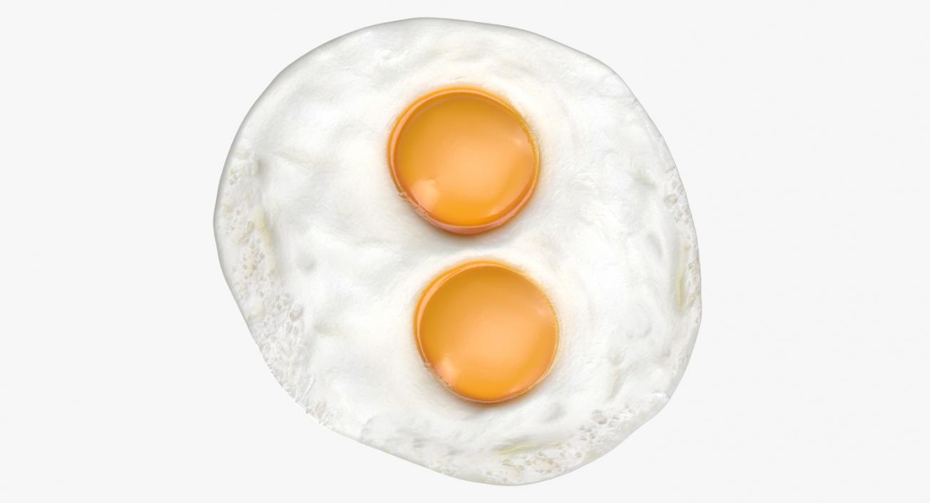 Two Fried Eggs 3D model