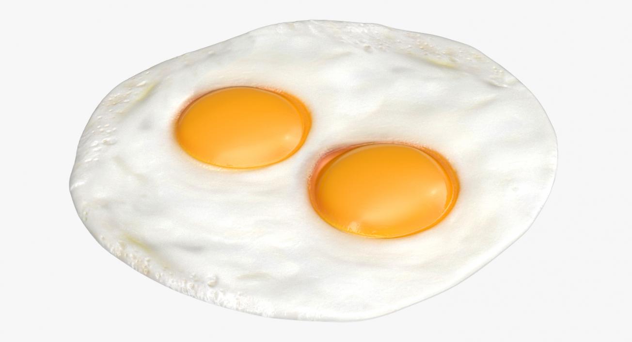 Two Fried Eggs 3D model