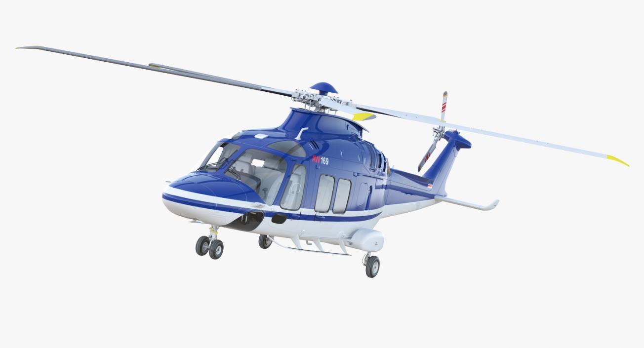 3D Multirole Helicopter AgustaWestland AW169