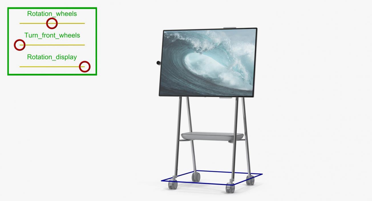 Smart Board Surface Hub 2 Rigged 3D