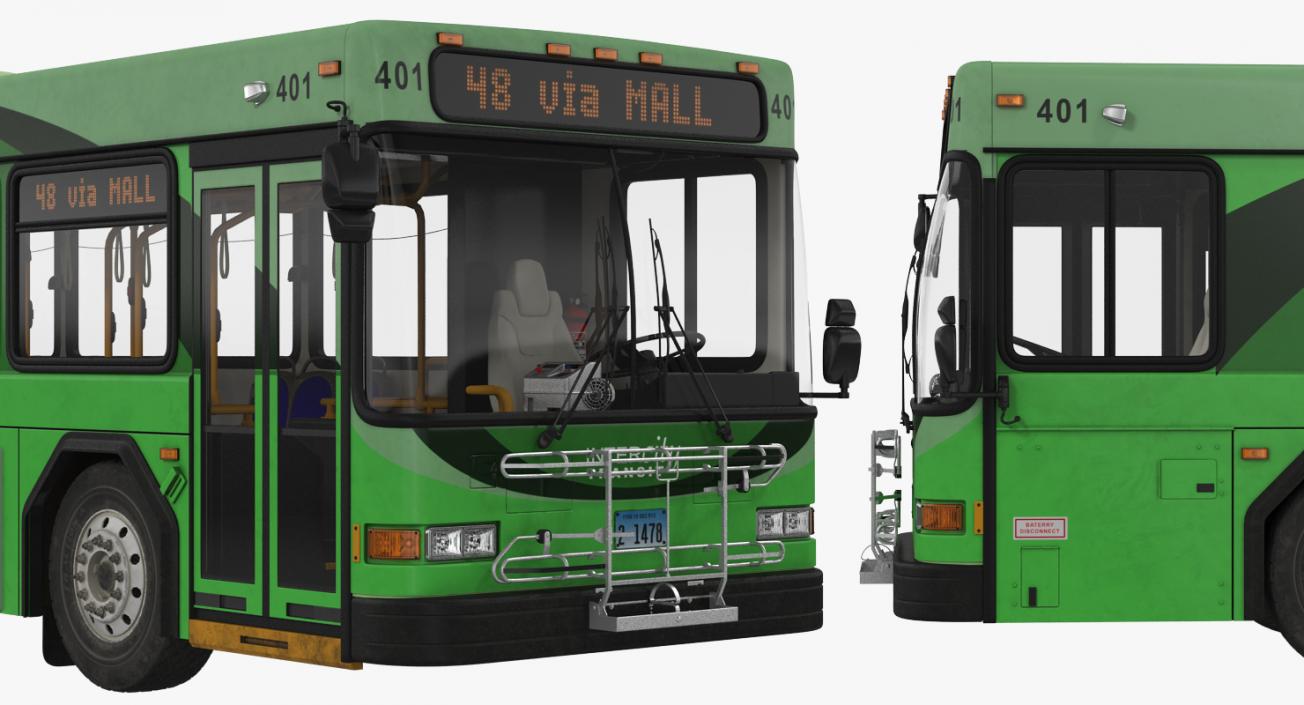Gillig Low Floor Hybrid Bus Intercity Transit Rigged 3D