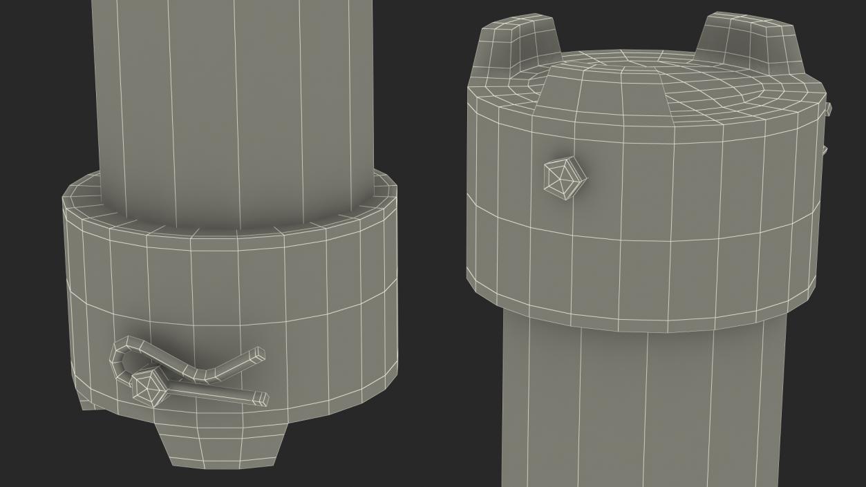 3D Rotary Barrel Pump model