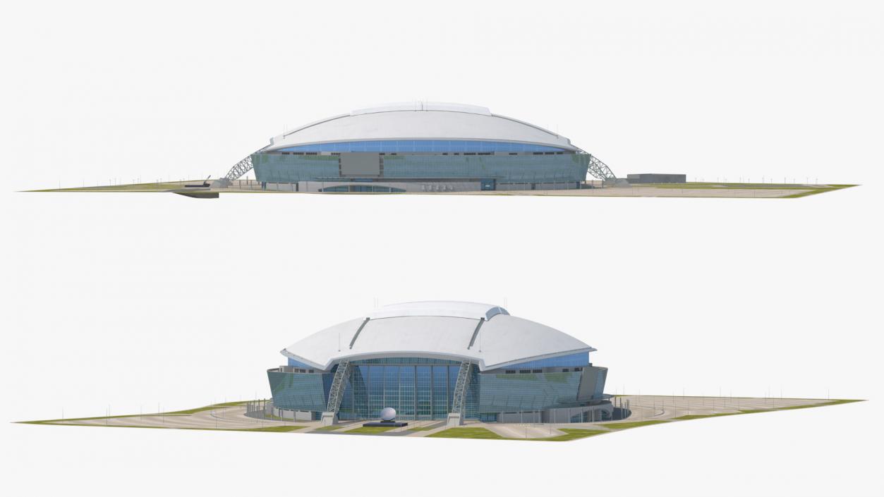 3D model Stadium with Parking