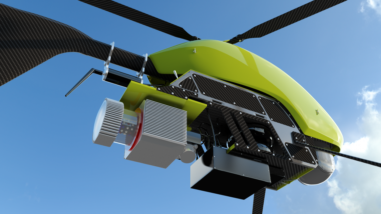 3D model Helicopter UAV Drone