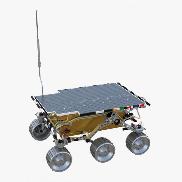 Mars Rover Sojourner Rigged 3D