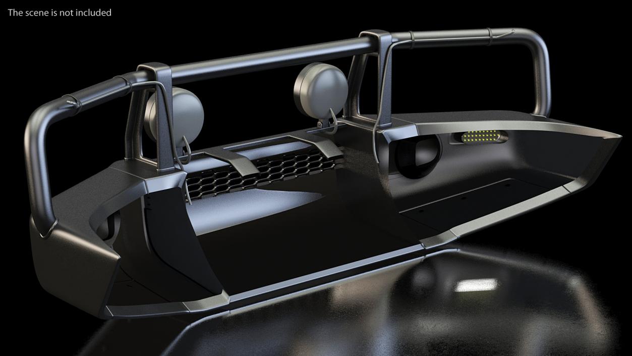 Black Steel Bullbar 3D model