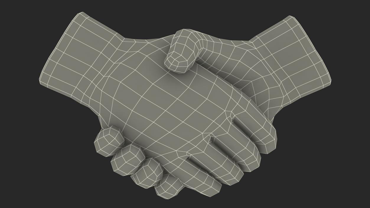 3D Handshake Gesture Emoji model