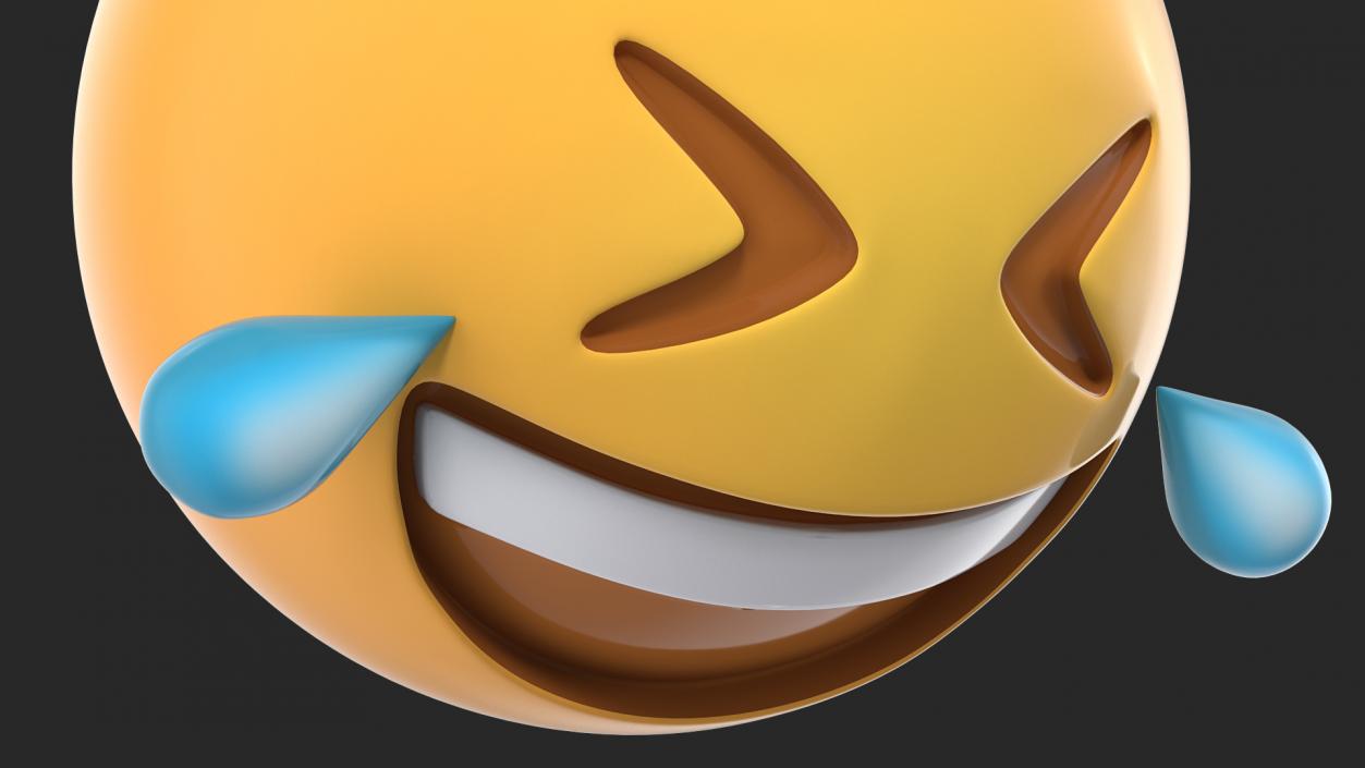 3D model Rolling on the Floor Laughing Emoji