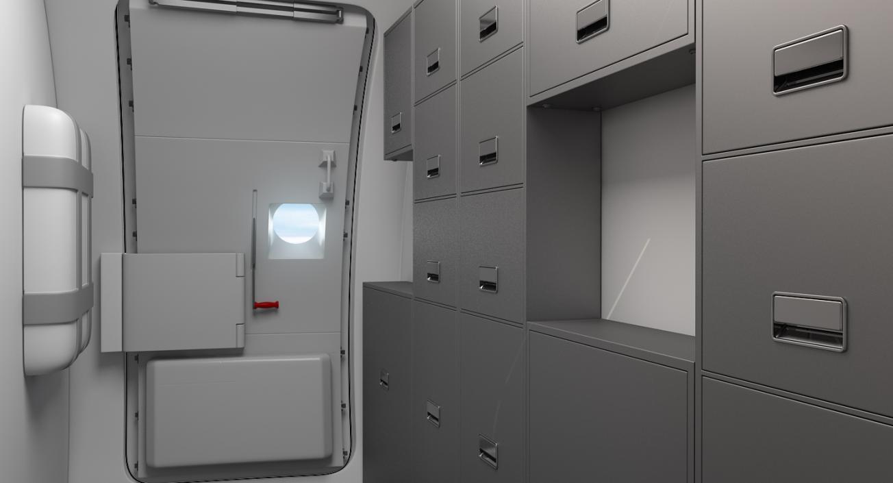 3D Airbus A321 Air France with Interior