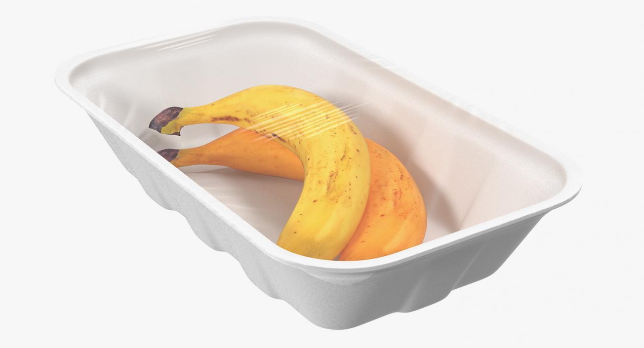 3D model Bananas Wrapped Food Tray