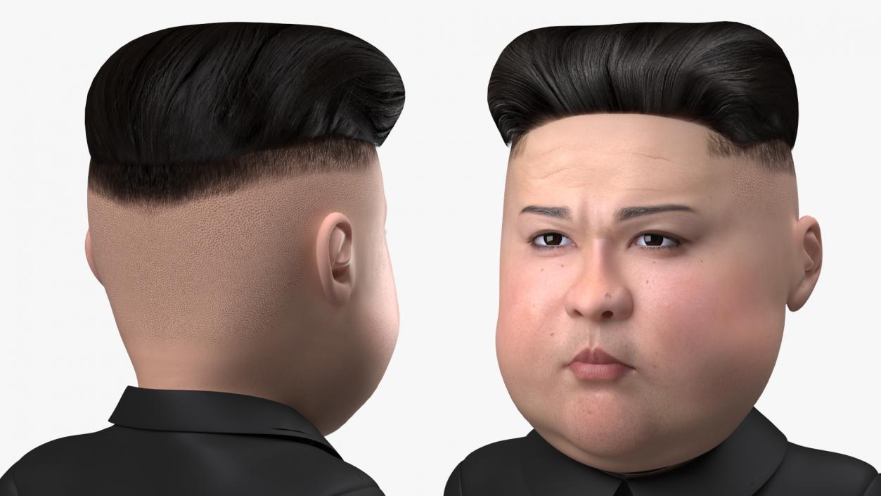 Cartoon Kim Jong Un Serious 3D