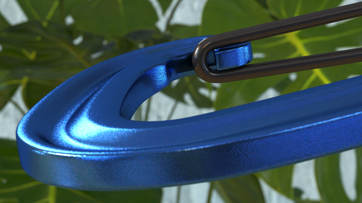 Black Diamond MiniWire Carabiner Closed Blue 3D model