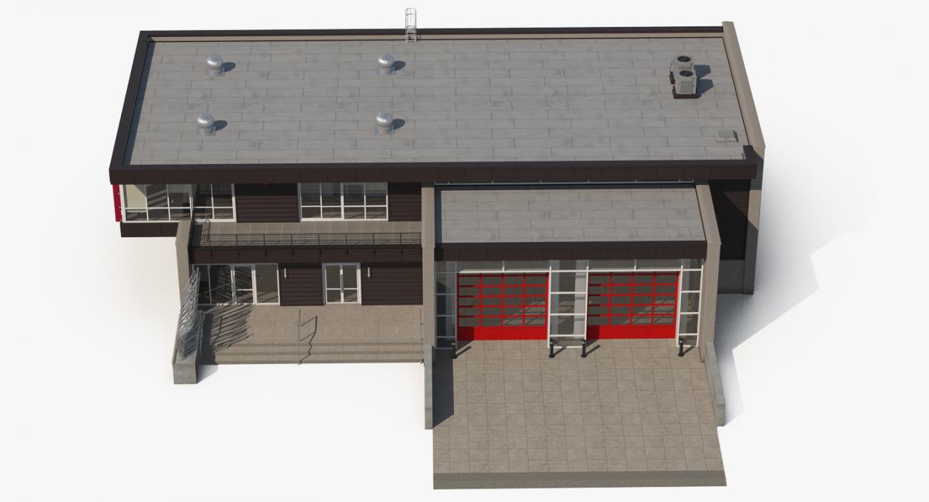 3D Modern Fire Station Building model