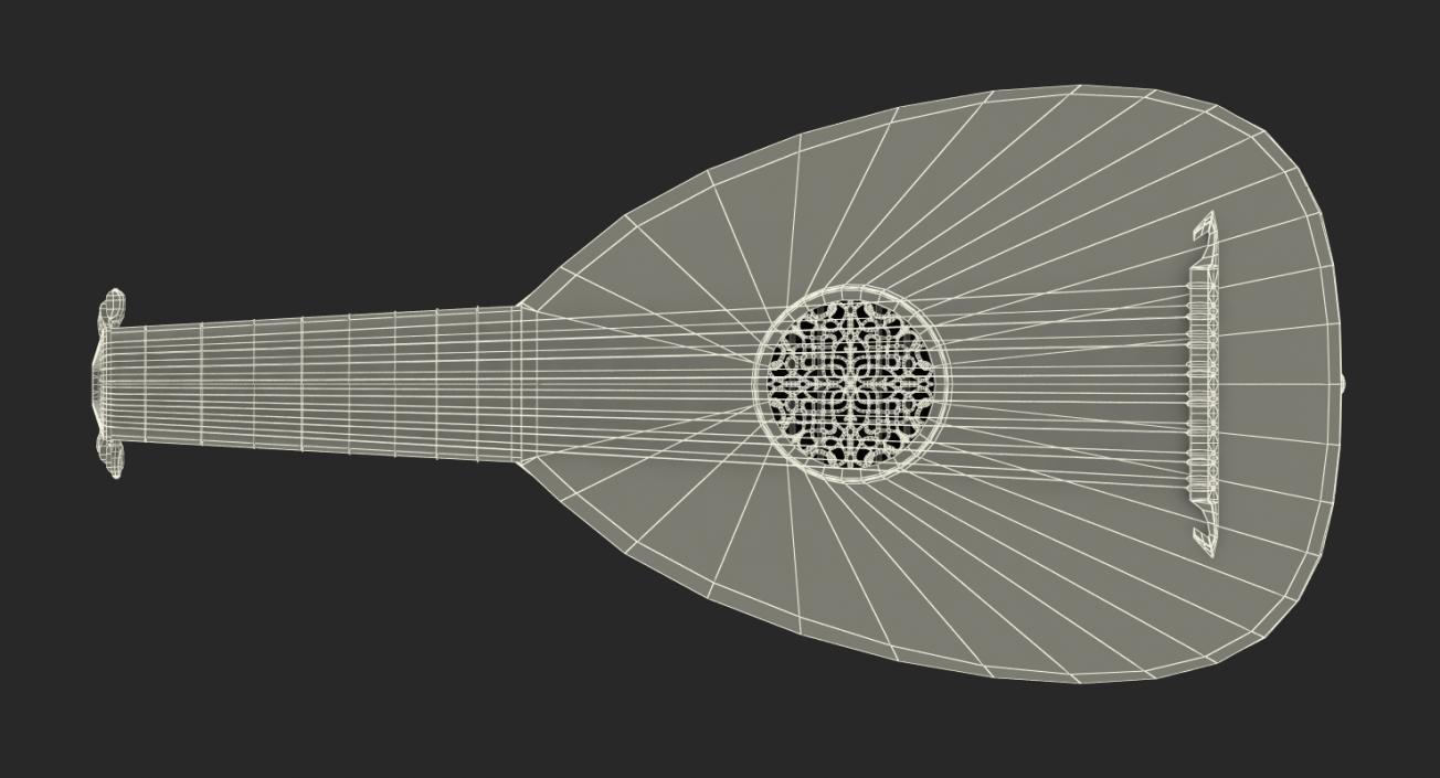 String Instrument Lute 3D