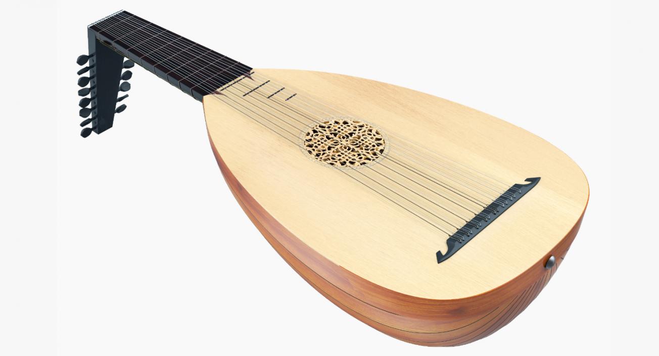 String Instrument Lute 3D
