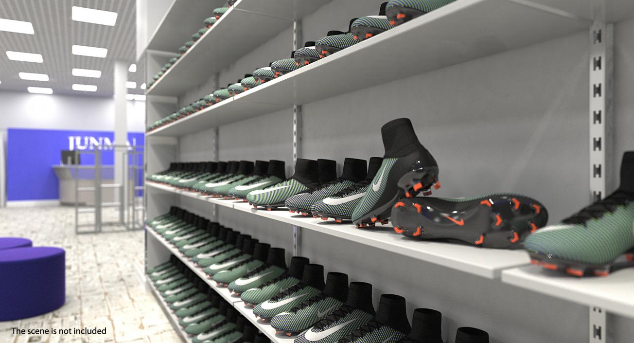 3D Black Nike Mercurial Veloce Football Cleats model