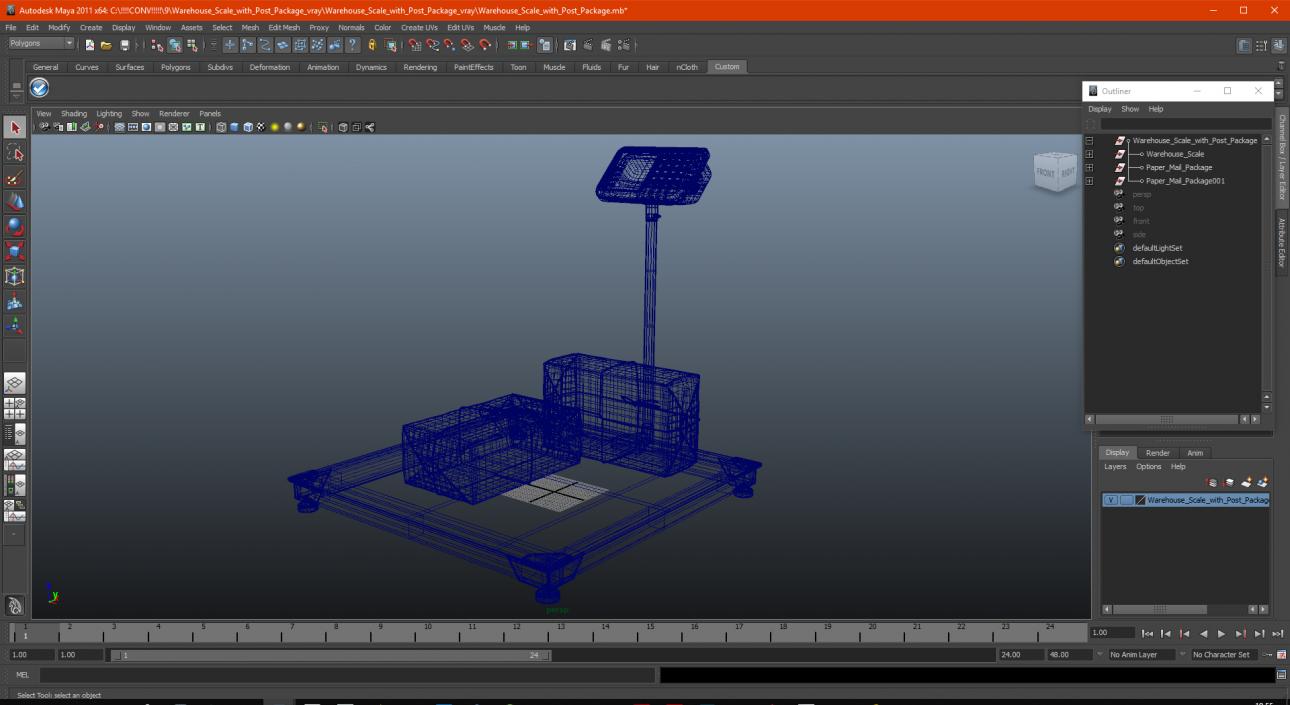 3D Warehouse Scale with Post Package model