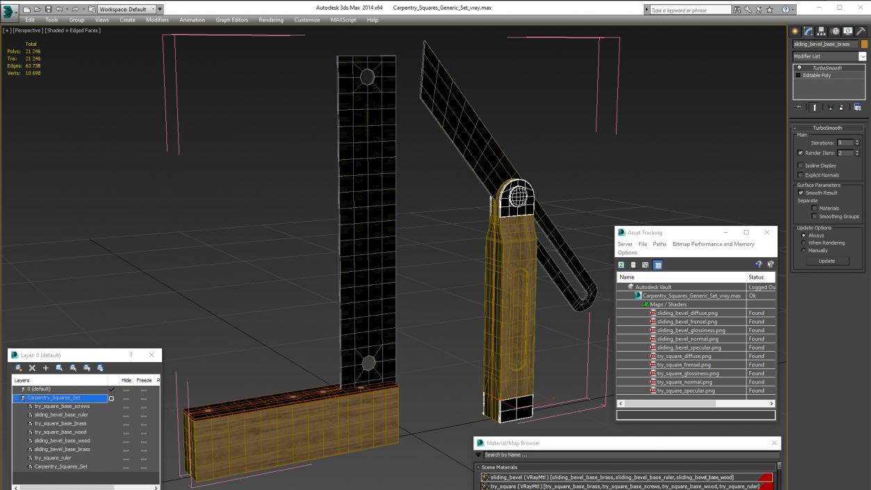 Carpentry Squares Generic Set 3D model